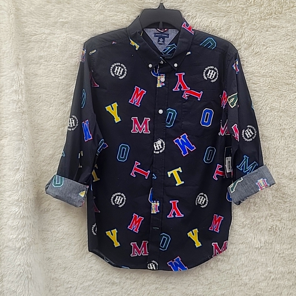 Kids Boy Allover Print Long Sleeve Casual Shirt,